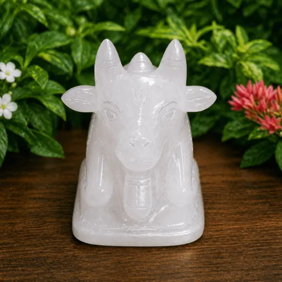 Original Sphatik Nandi Ji ( white )